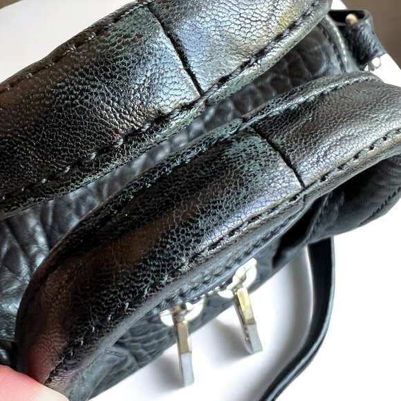 Authentic Alexander Wang Mini Pebbled Lambskin Rockie Black Silver Hardware Bag - Picture 8 of 13